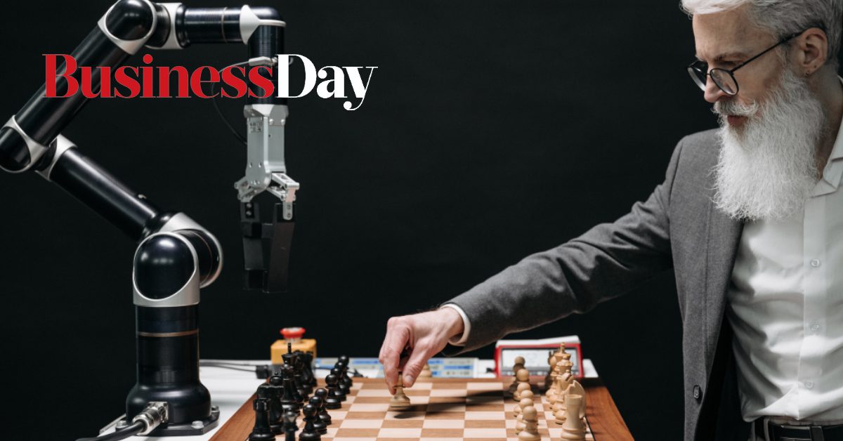 Business Day opinion piece on optimising data use through AI and ML, featuring HLBNGA